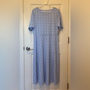 Blue patterned dress